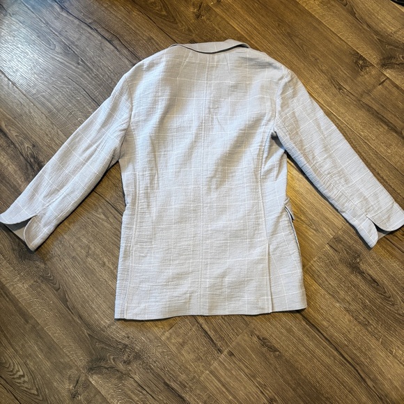 Madewell Light Blue Plaid Blazer - Picture 5 of 7